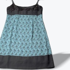 Y2K‎ Sequin Slip Dress Peacock Print Johnny Martin Size 7